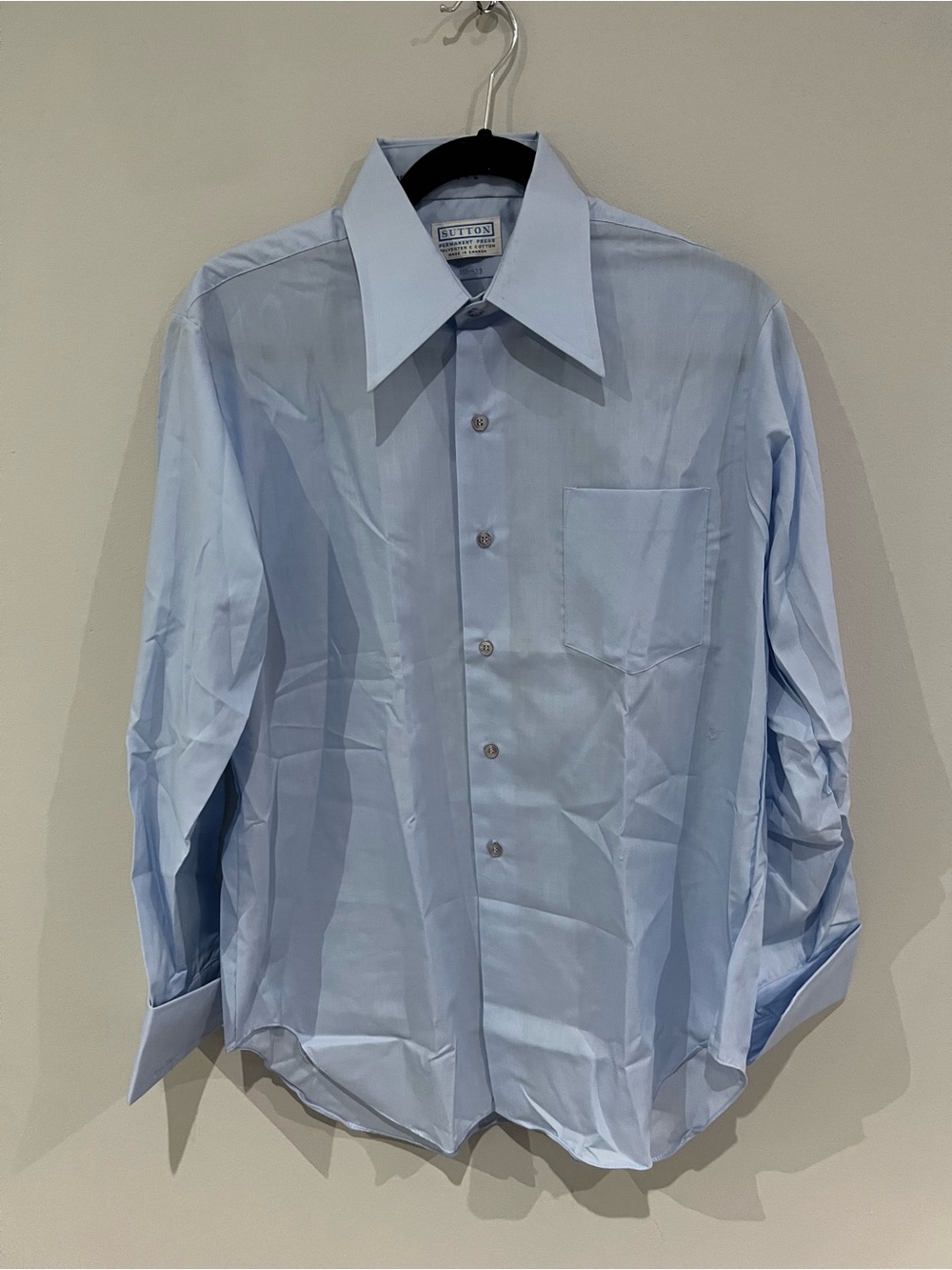 Classic Light Blue Button-Up Dress Shirt -